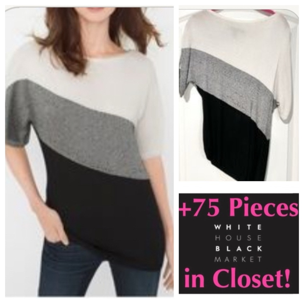 WHBM Colorblock Marled Pollover
